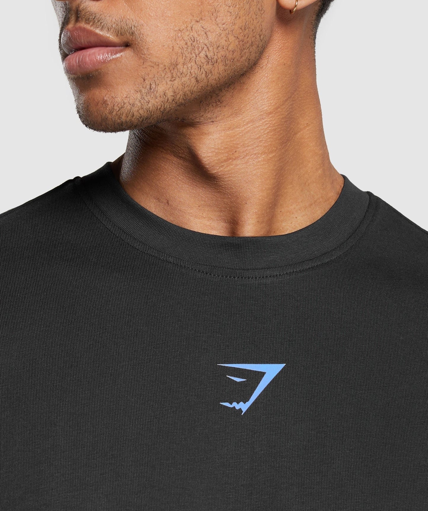 Gymshark Miami Graphic T-Shirt - Black/Lats Blue