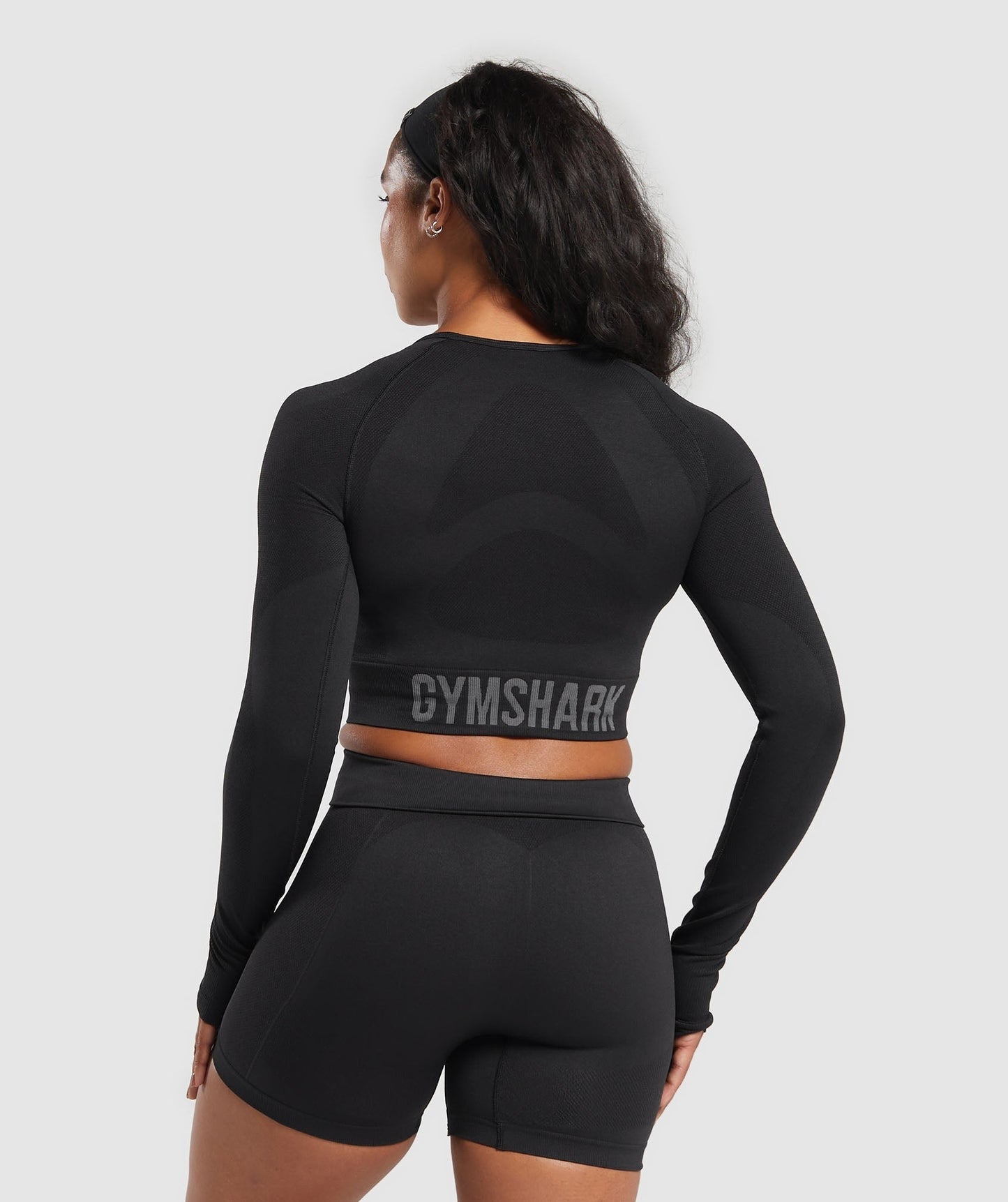 Gymshark Flex Long Sleeve Crop Top - Black