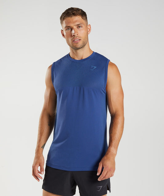 Gymshark Apex Seamless Tank - Stellar Blue/Lakeside Blue