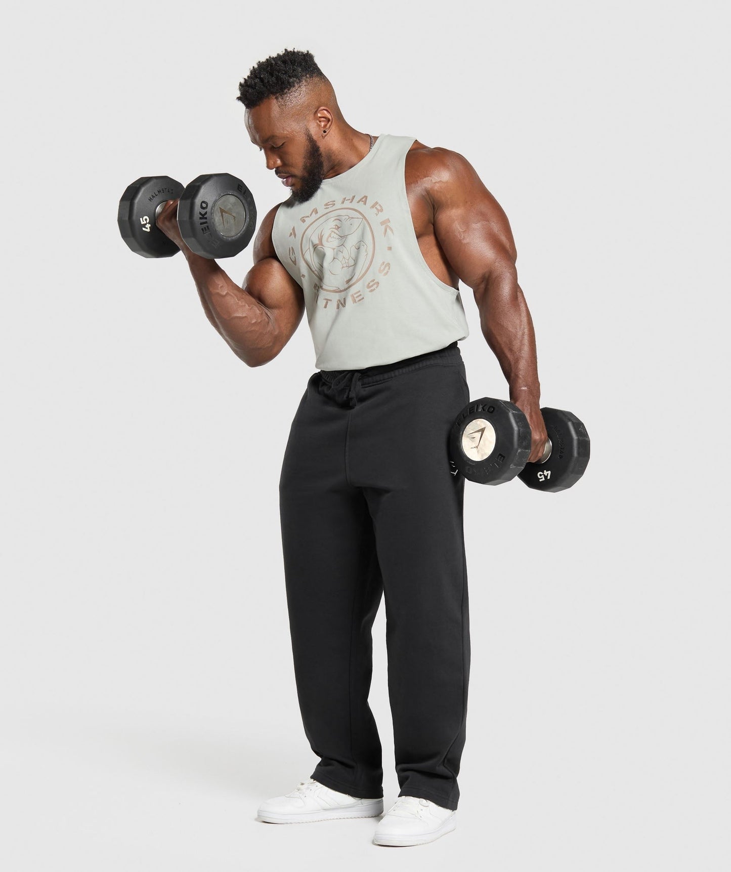 Gymshark Legacy Drop Arm Tank - Stone Grey