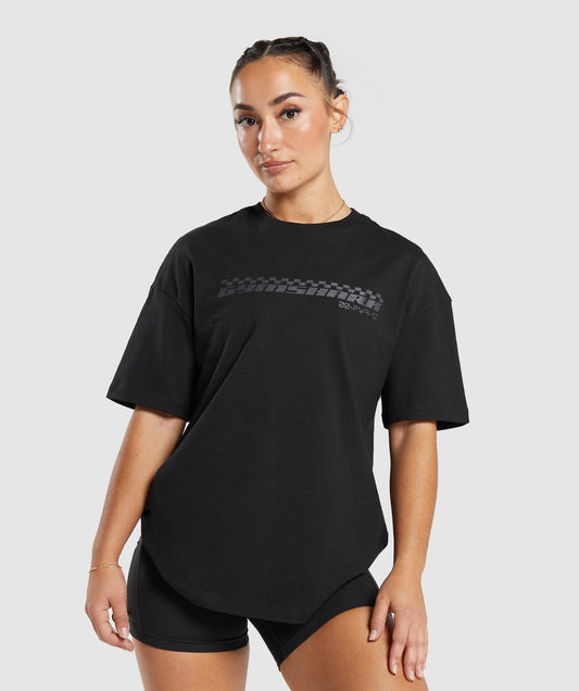 Gymshark Motorcross Oversized T-Shirt - Black