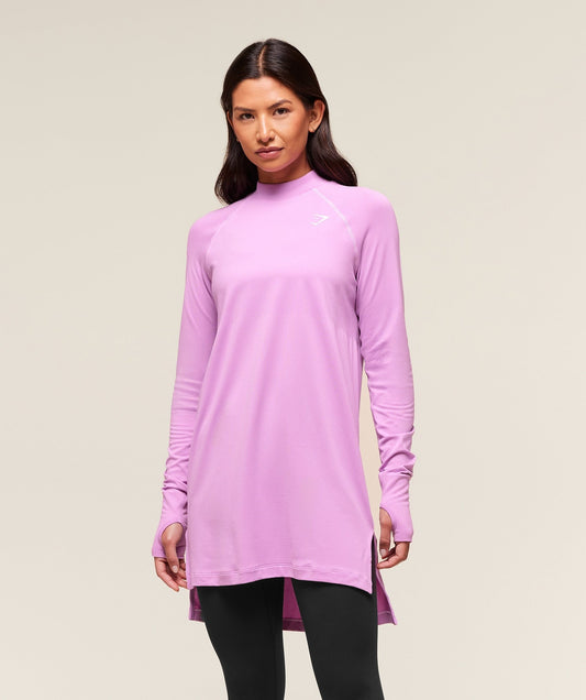 Gymshark Vital Long Line Top - Sour Pink Marl