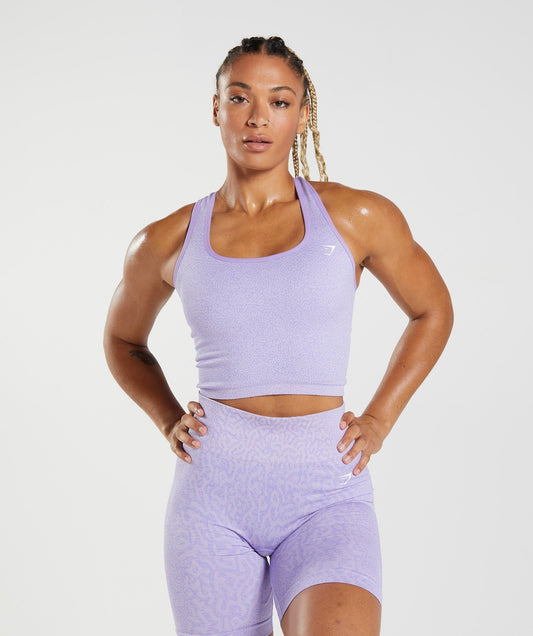Gymshark Adapt Animal Seamless Crop Tank - Reef | Soft Lilac