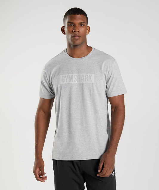 Gymshark Block T-Shirt - Light Grey Marl