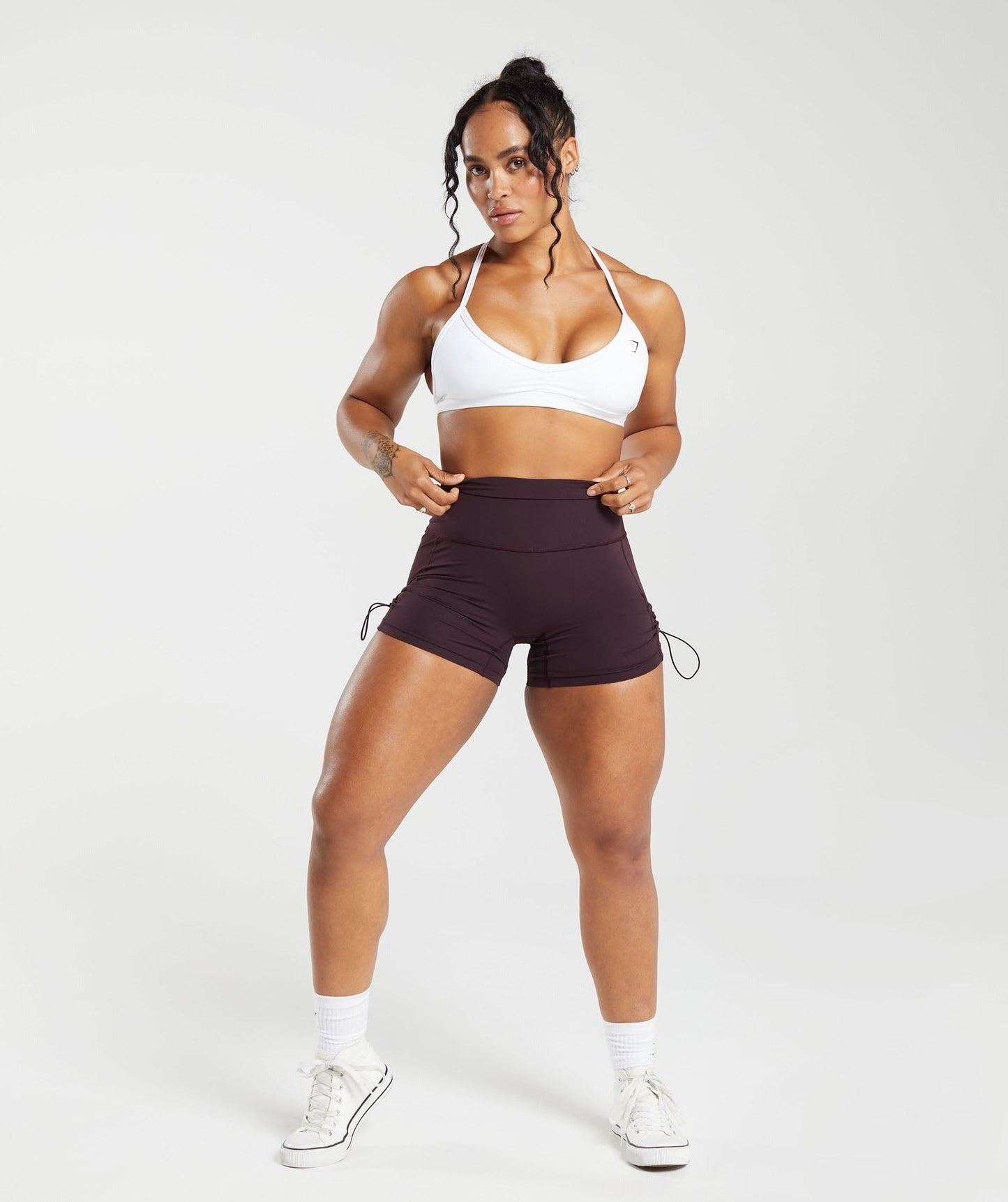Gymshark Legacy Tight Shorts - Plum Brown