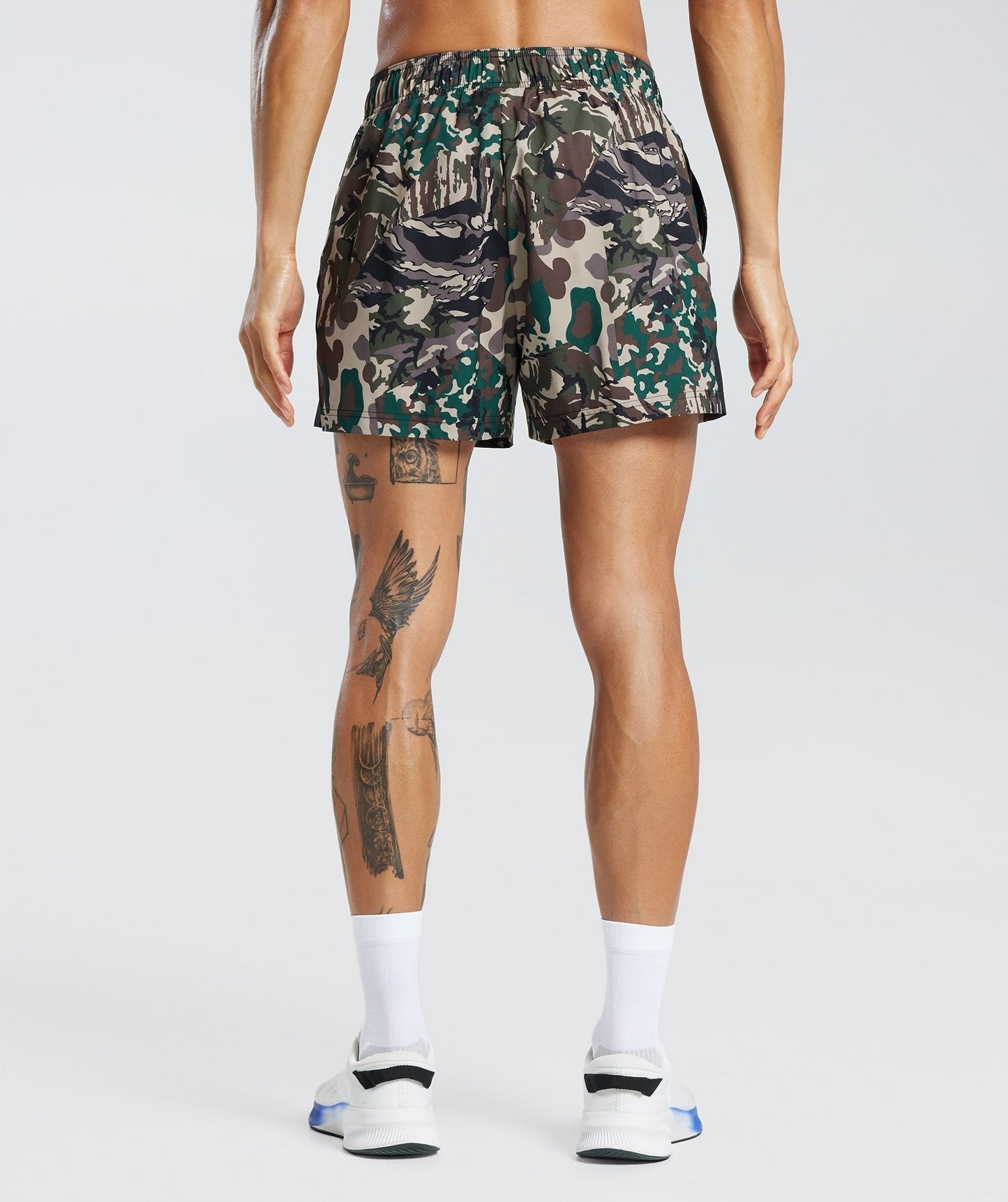 Gymshark Sport 5" Shorts - Cement Brown/Black Print