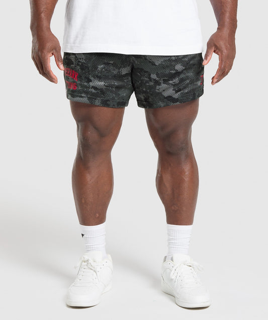 Gymshark Lifting Mesh 5" Shorts - Graphite Grey