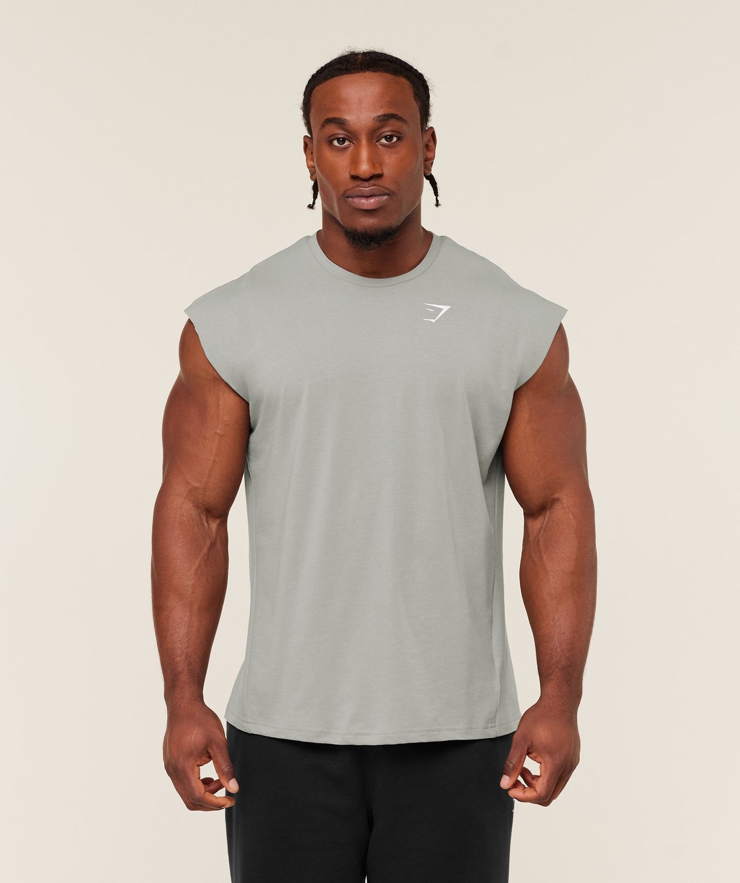 Gymshark Critical Cut Off Tank - Smokey Grey
