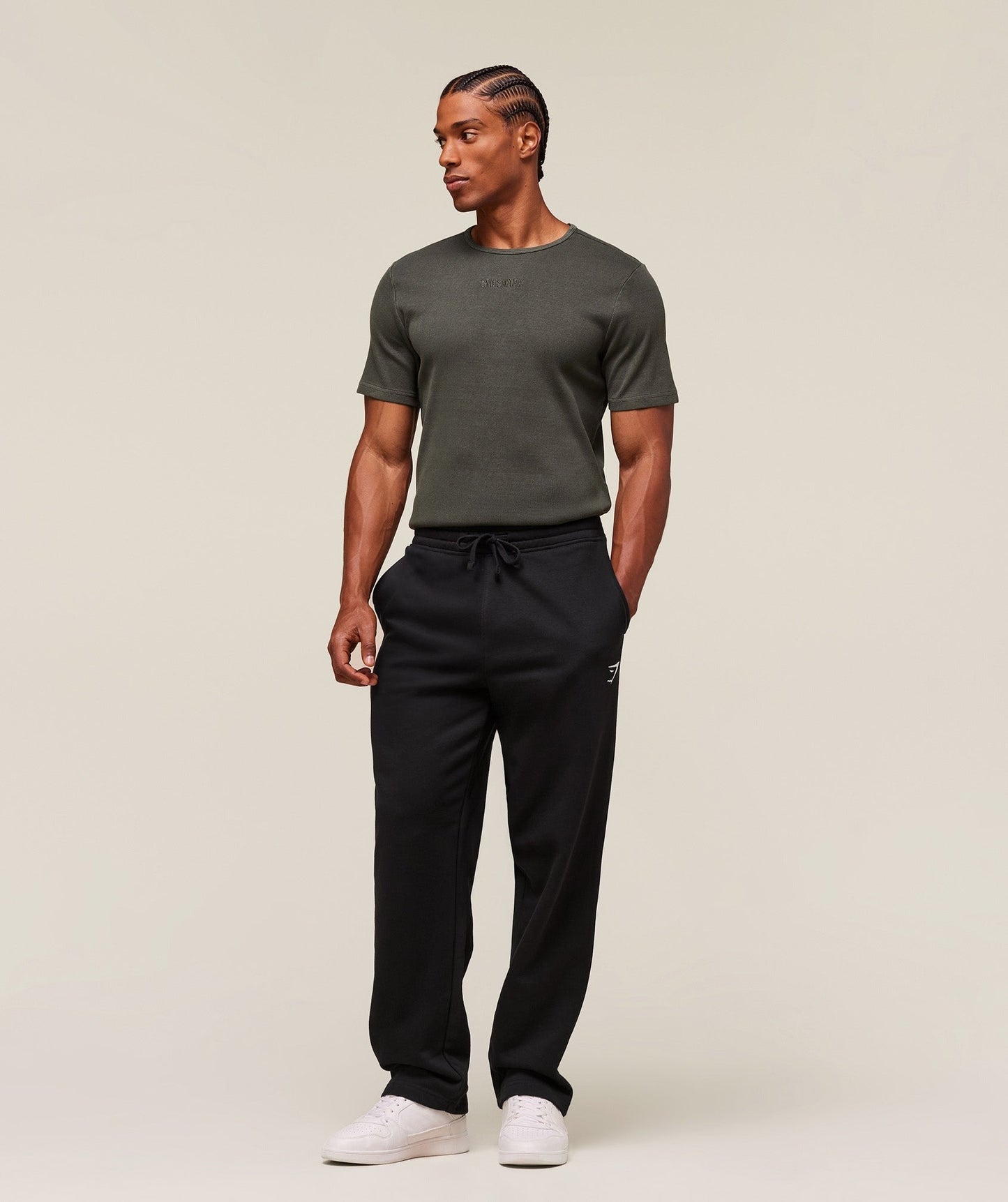 Gymshark Premium Washed Ribbed T-Shirt - Strength Green