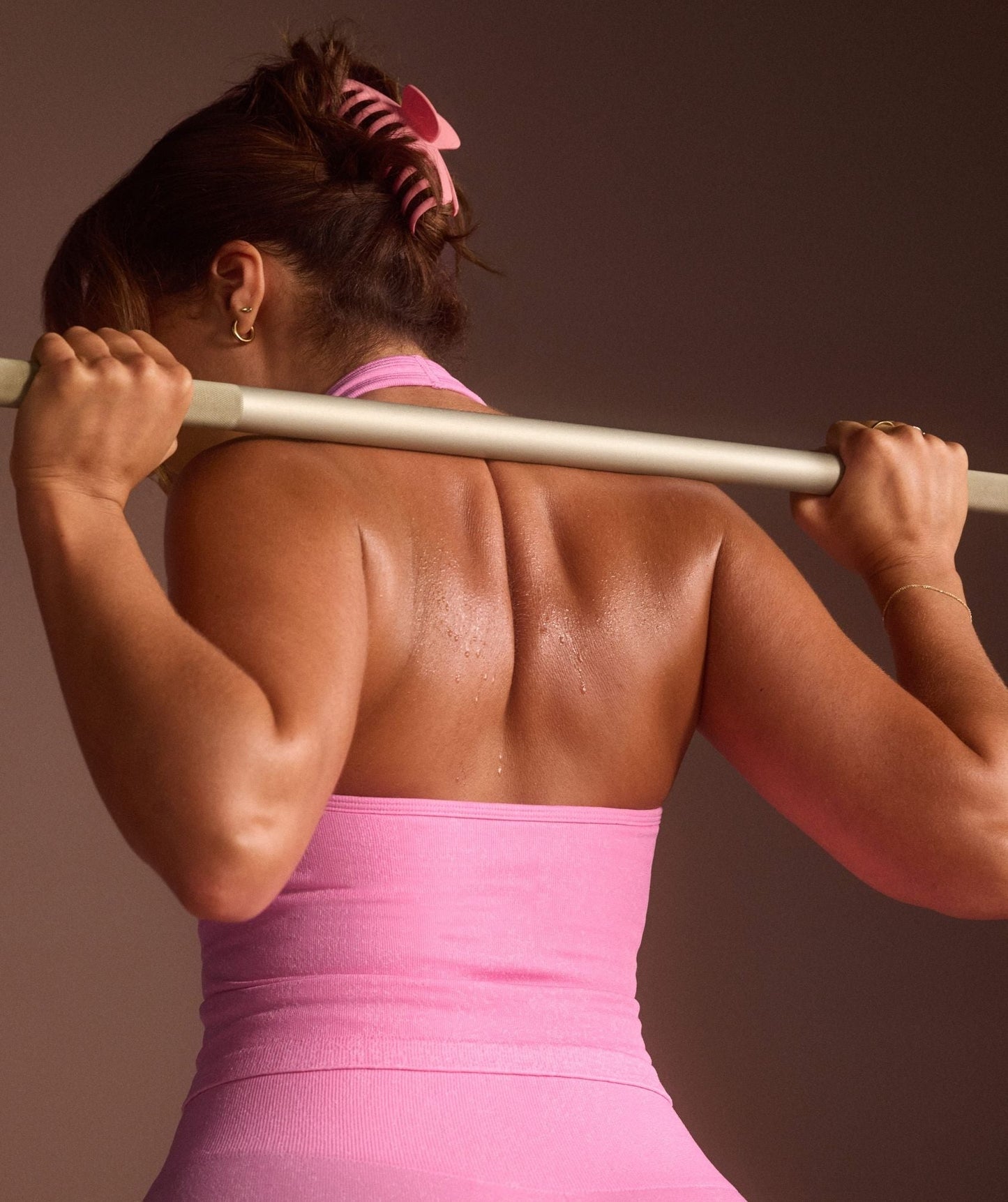 Gymshark Adapt Fleck x Whitney Tank With Shelf - Focus Pink/Tinted White
