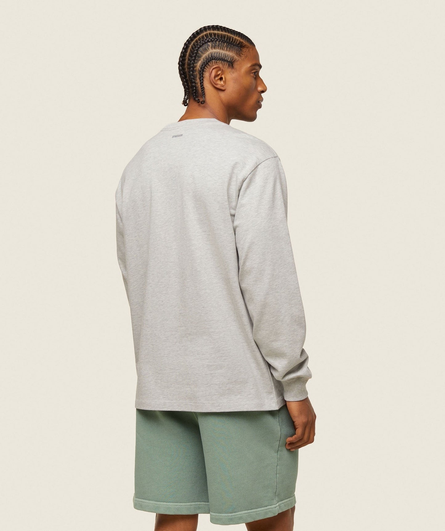 Gymshark everywear Relaxed Long Sleeve Tee - Light Grey Core Marl