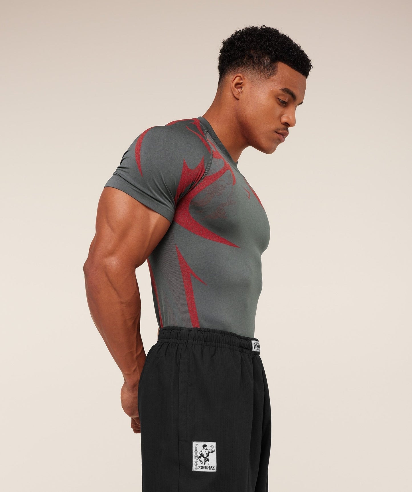Gymshark Storm Seamless T-Shirt - GS Dark Grey/GS Zesty Red