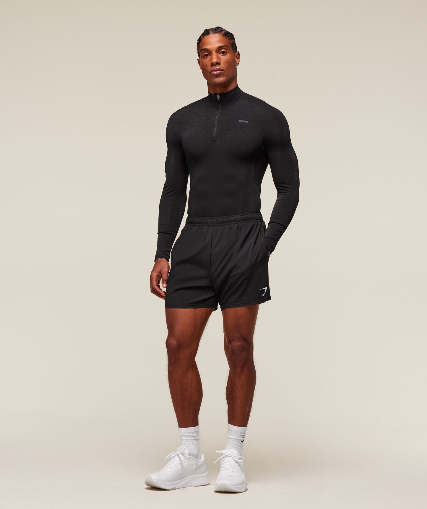 Gymshark everywear Warp Knit 1/4 Zip - Black