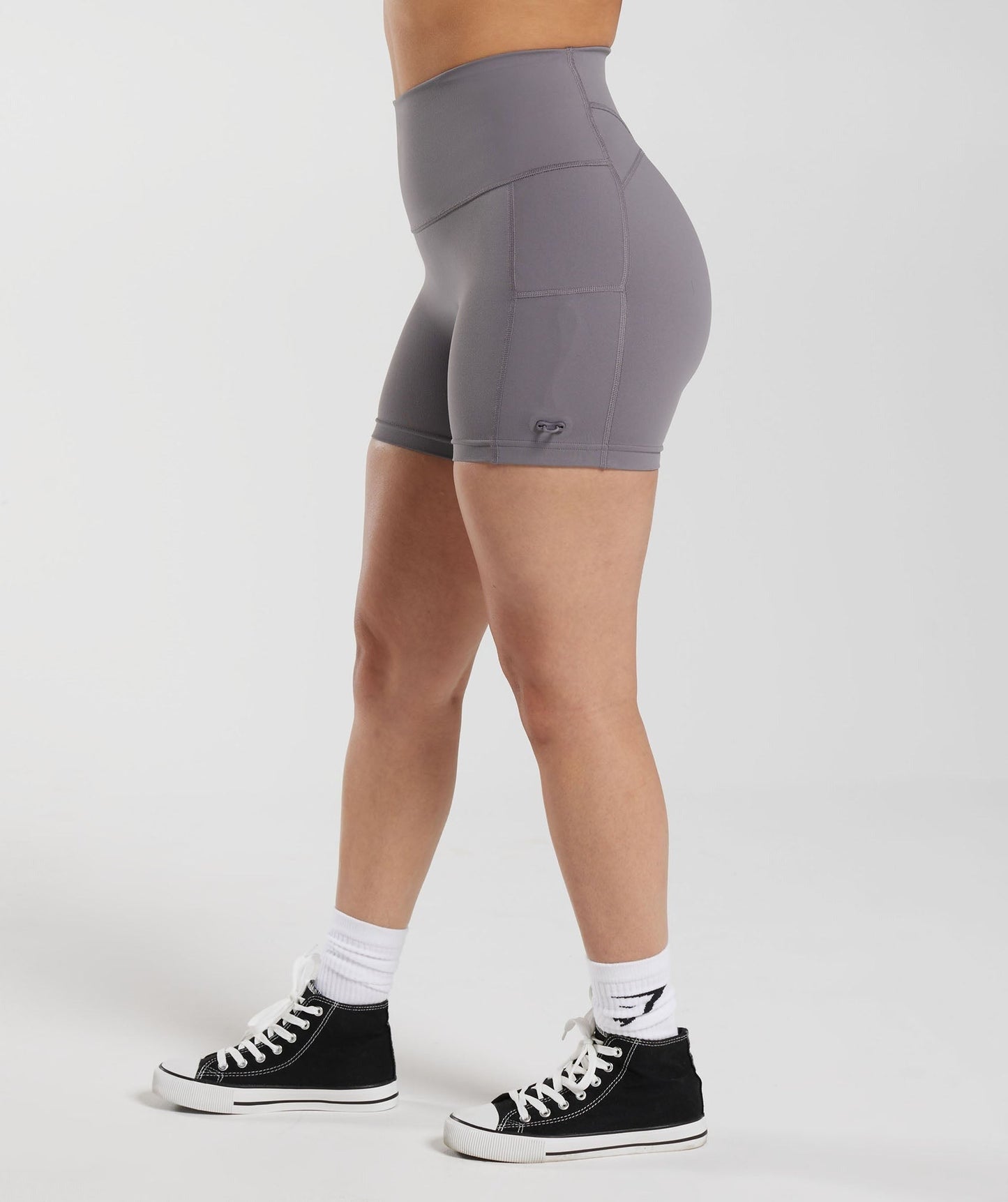 Gymshark Legacy Ruched Tight Shorts - Titanium Grey