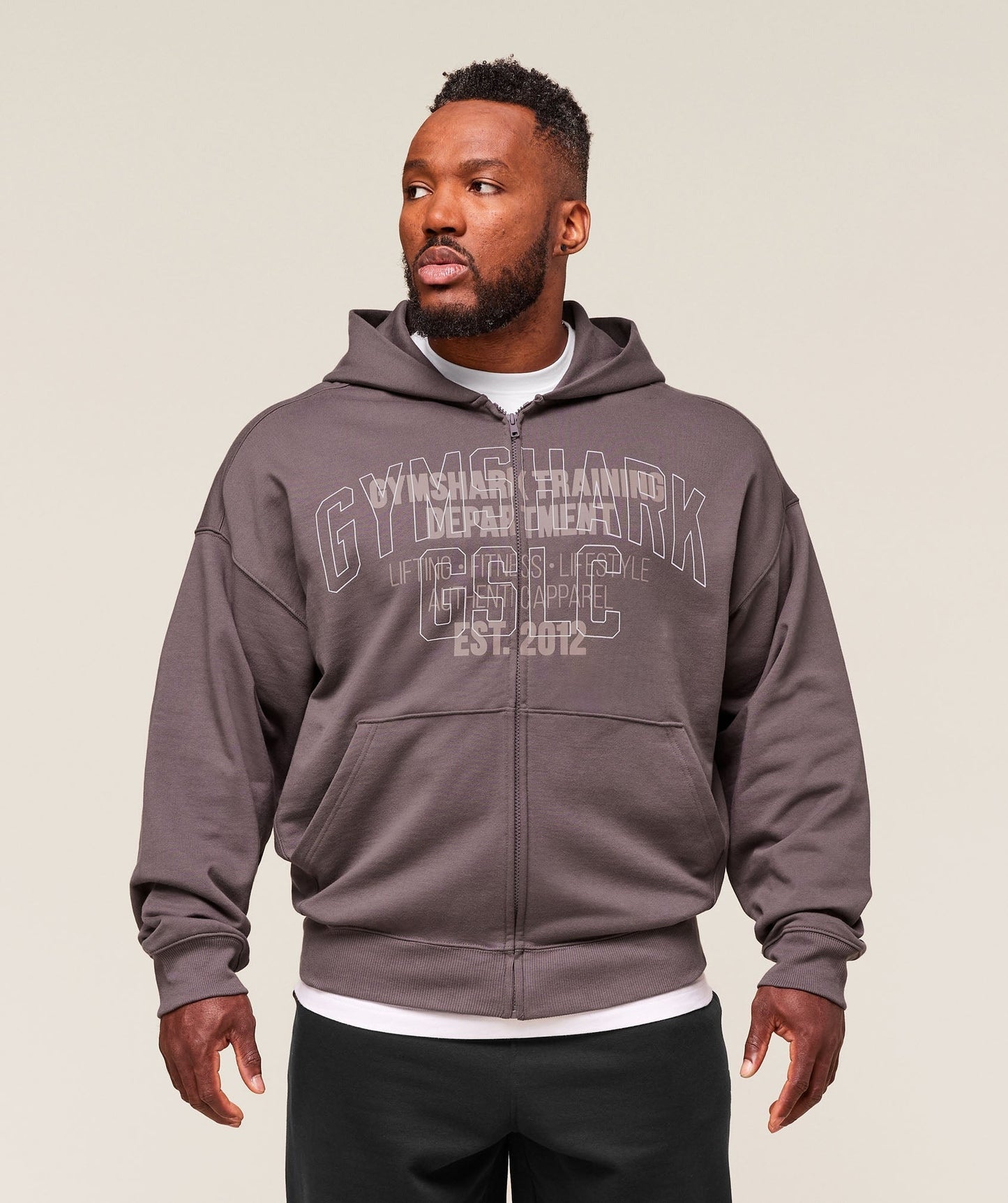 Gymshark Authentic Apparel Zip Up Hoodie - Brushed Purple