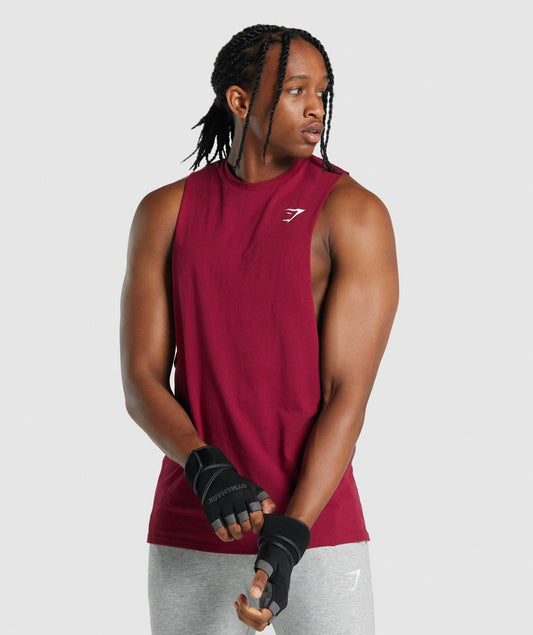 Gymshark Critical 2.0 Drop Arm Tank - Burgundy