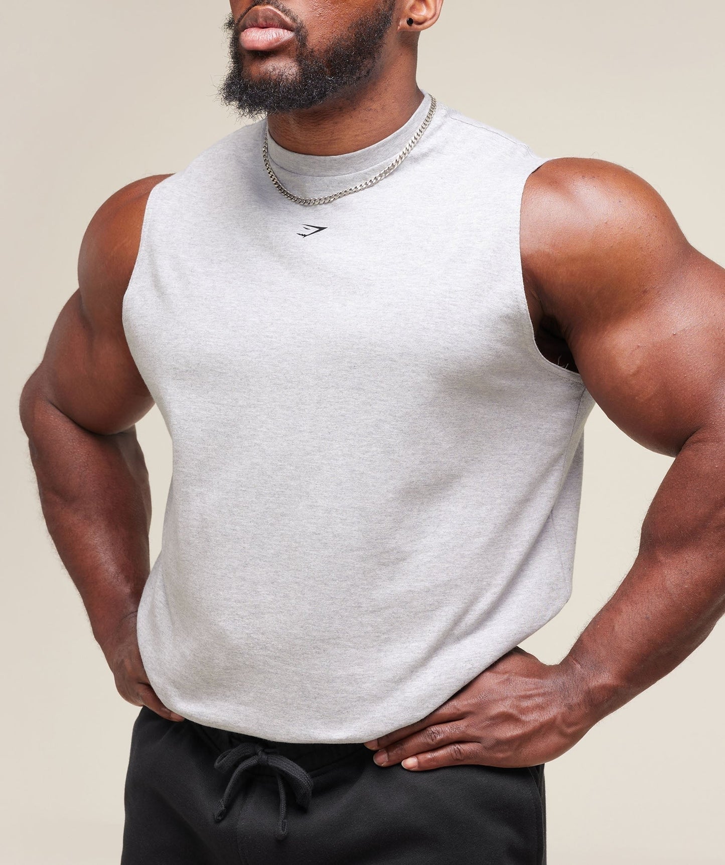 Gymshark Heavy Duty Tank - Light Grey Core Marl