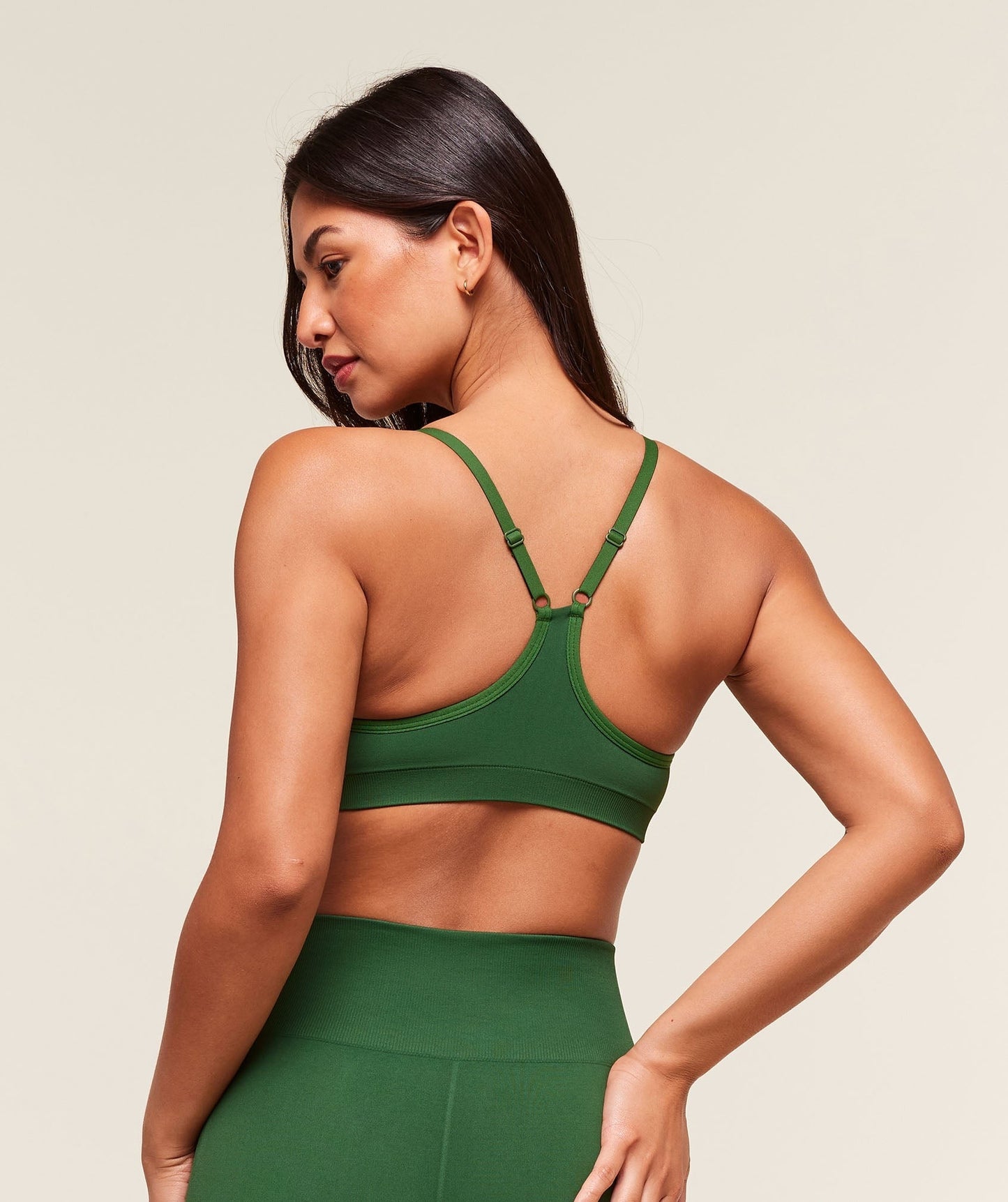 Gymshark Everyday Seamless Racerback Sports Bra - Athletic Green