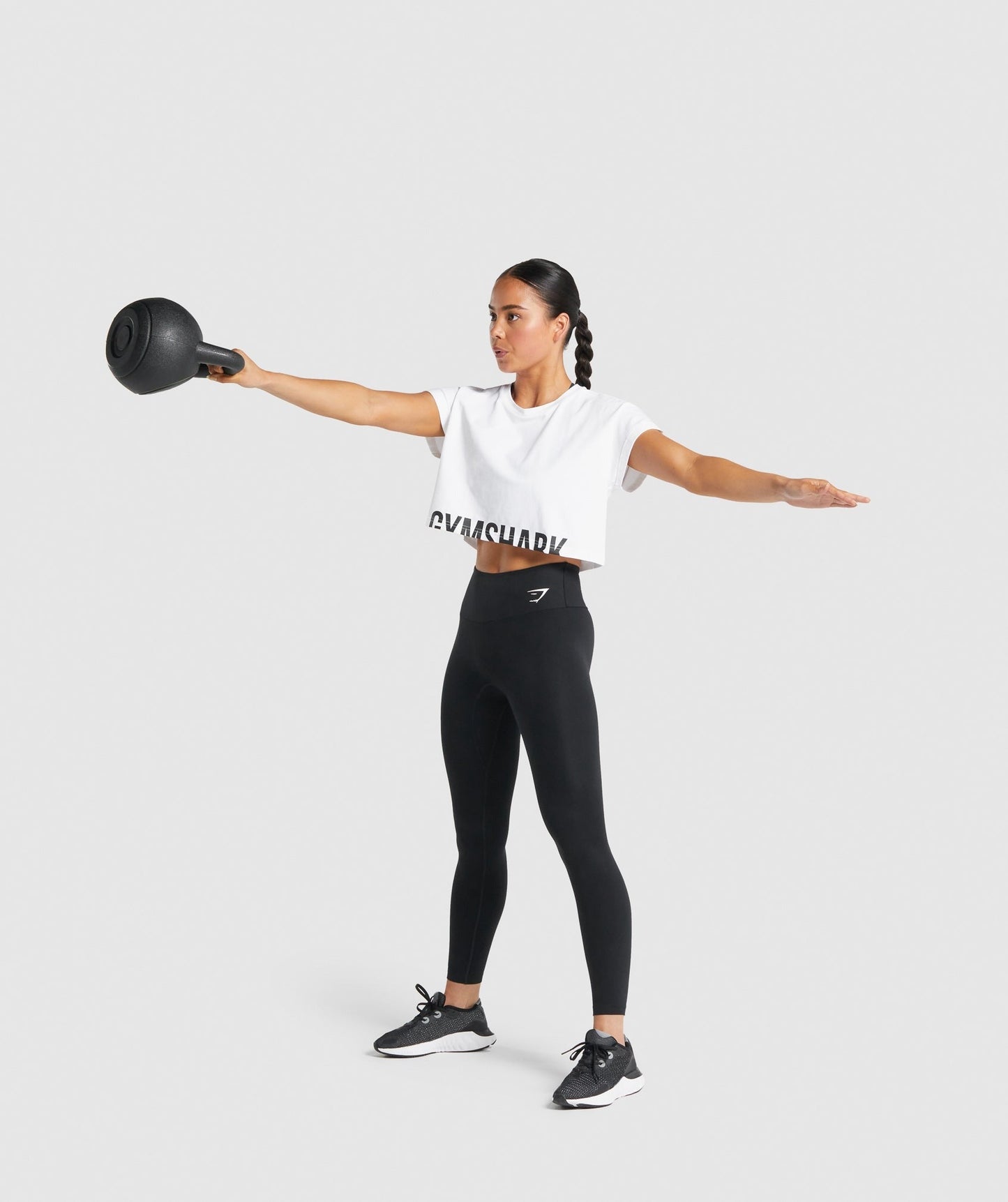 Gymshark Fraction Crop Top - White