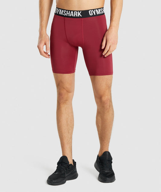 Gymshark Element Baselayer Shorts - Burgundy