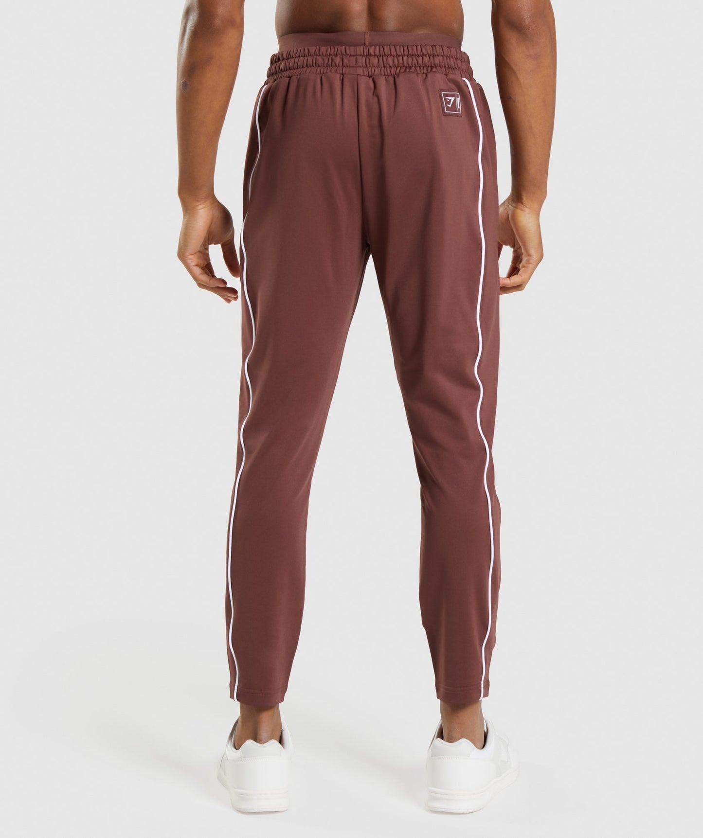 Gymshark Recess Joggers - Cherry Brown/White