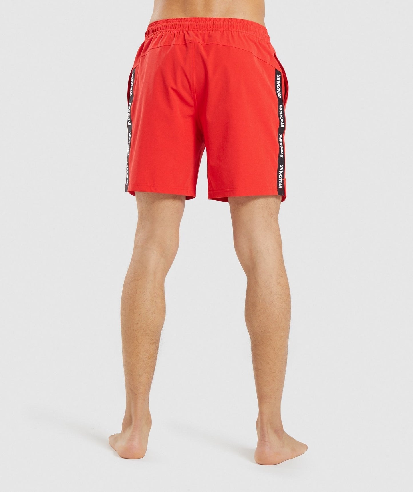 Gymshark Taped Swim Shorts - Red
