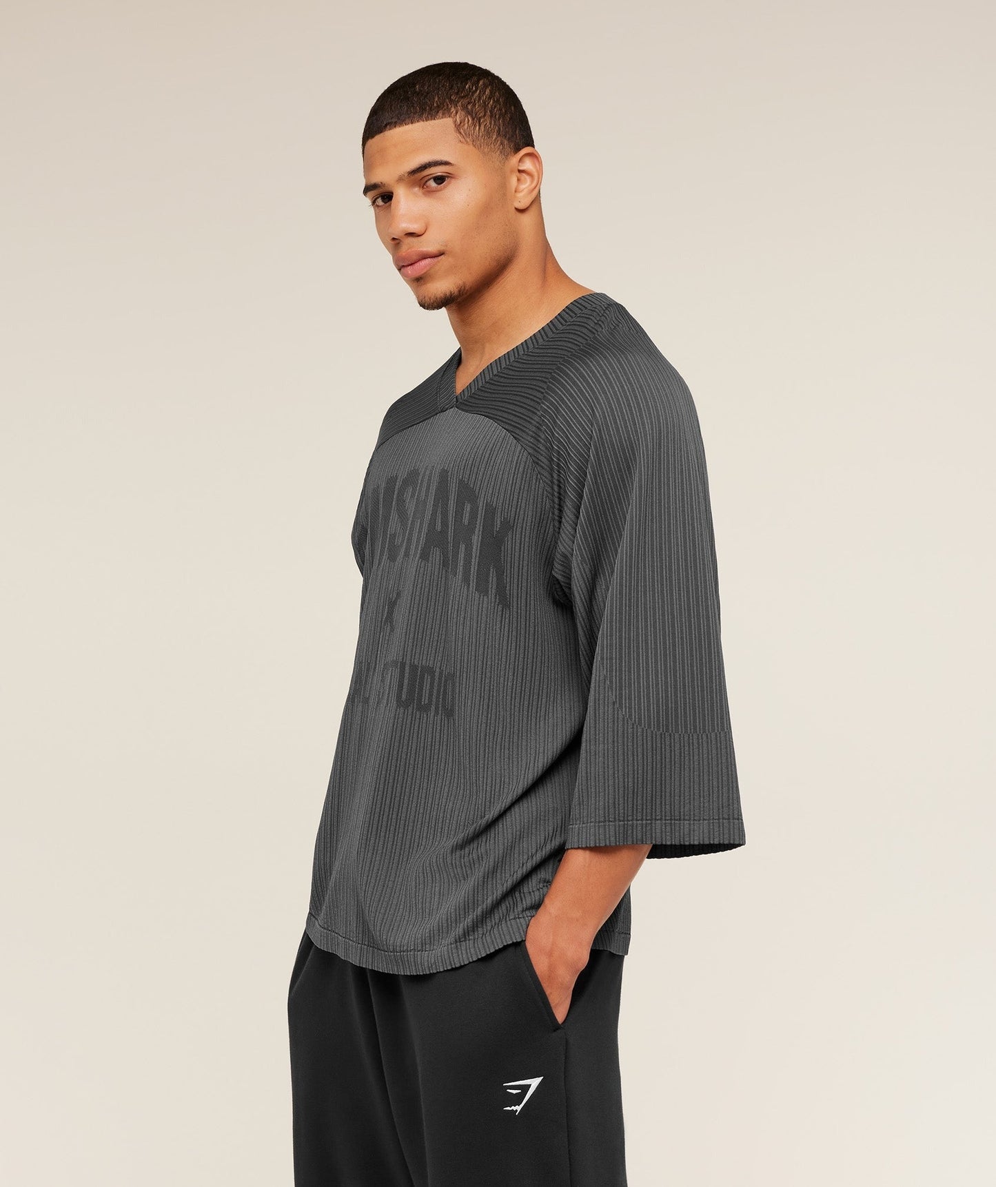 Gymshark x Saalt Studios Seamless Jersey - GS Asphalt Grey/GS Pitch Grey