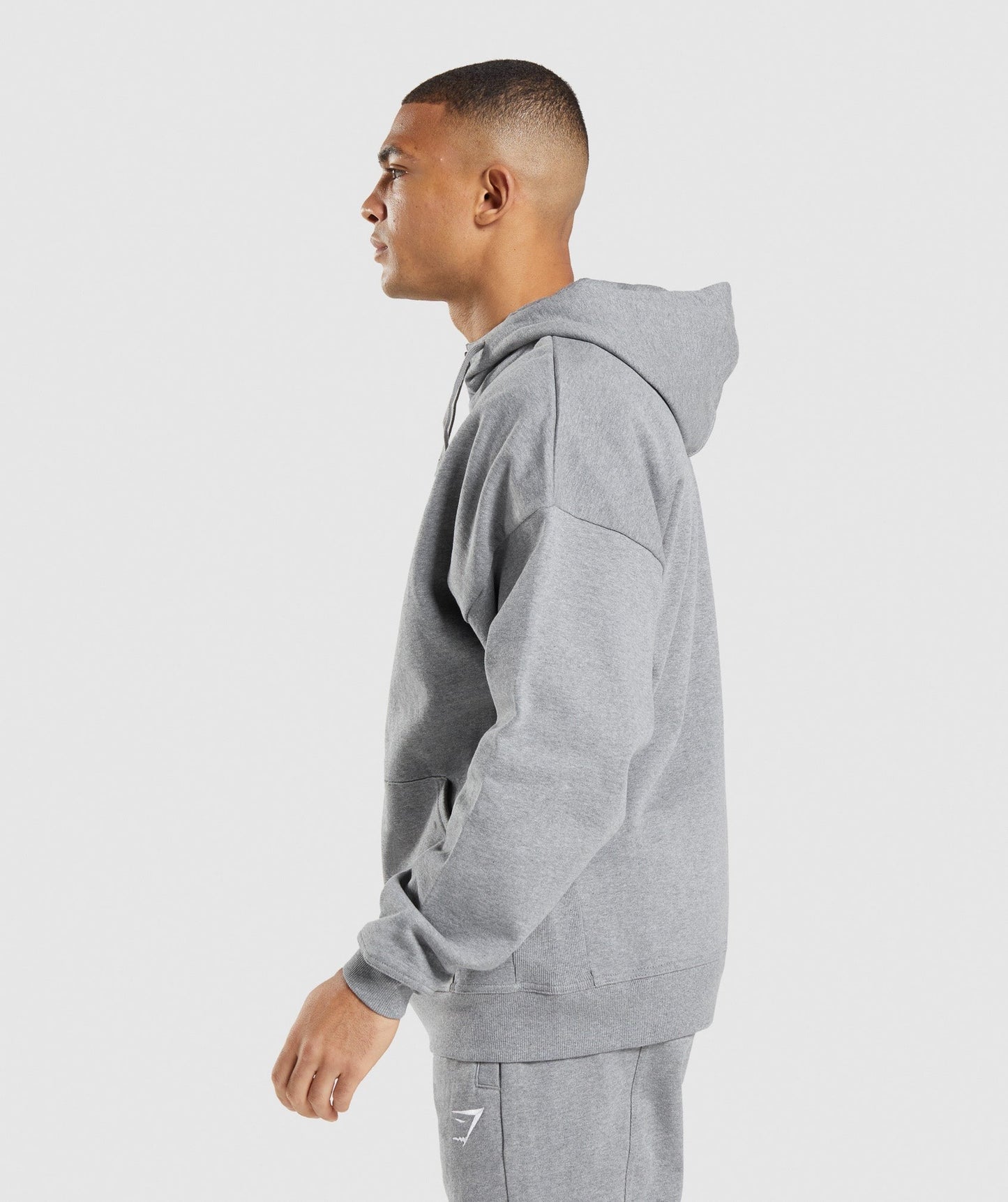 Gymshark Essential Zip Up Hoodie - Charcoal Marl