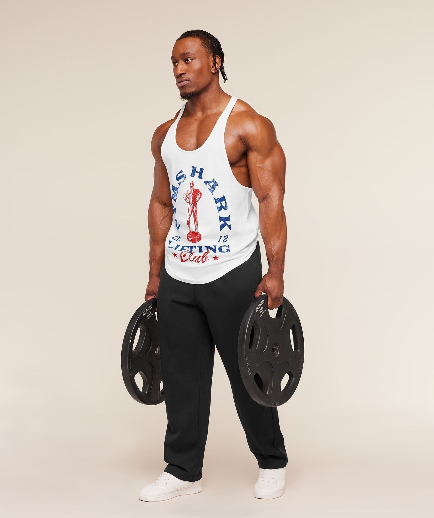 Gymshark Trophy Graphic Stringer - White