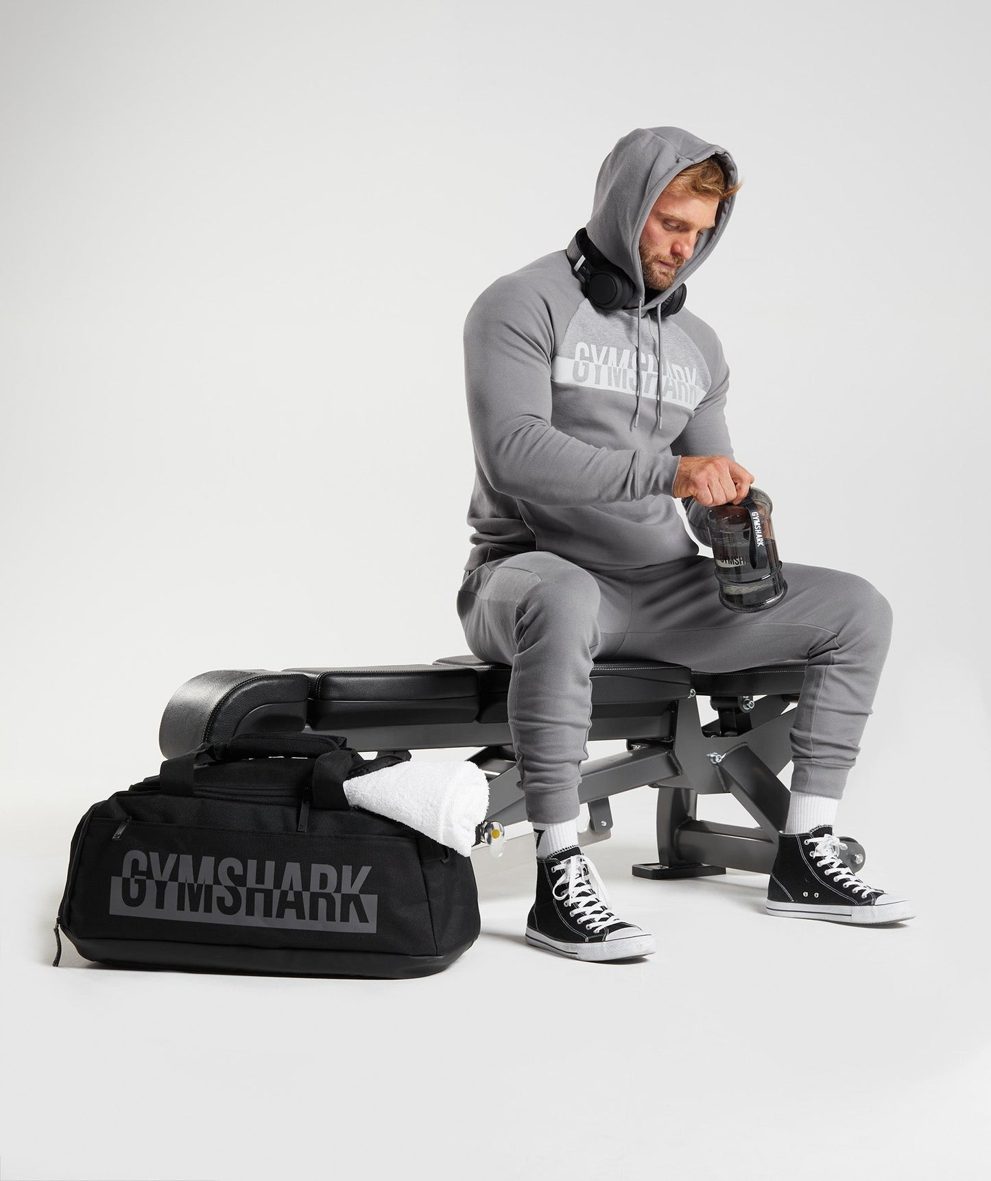 Gymshark Bold React Hoodie - Coin Grey