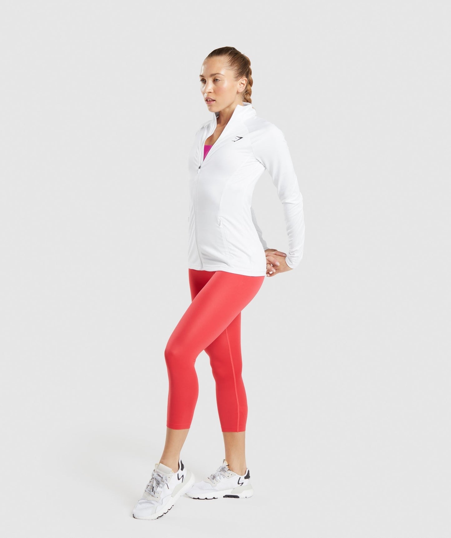 Gymshark Training Zip Up Jacket - White