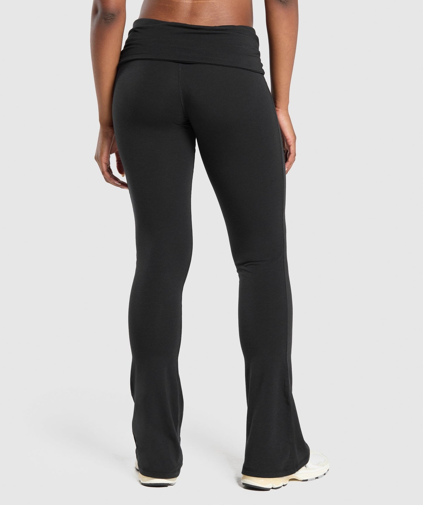 Gymshark Foldover Flared Leggings - Black