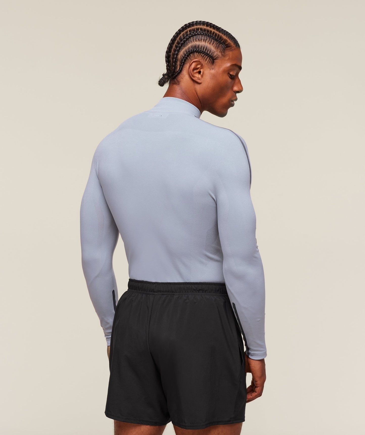 Gymshark everywear Warp Knit 1/4 Zip - Pale Blue
