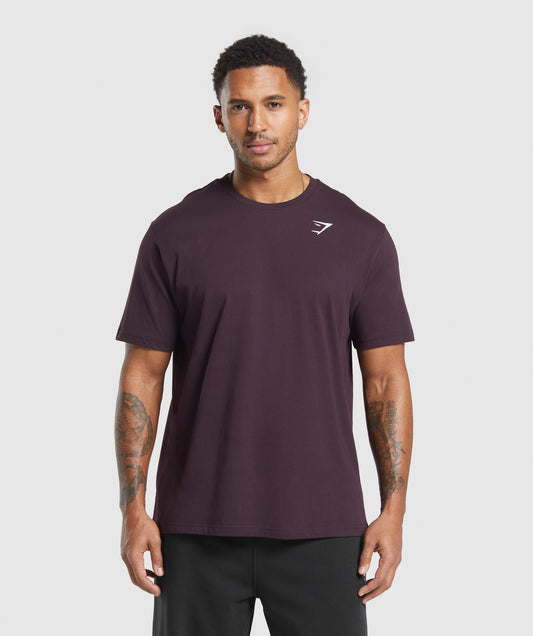 Gymshark Crest T-Shirt - Plum Brown