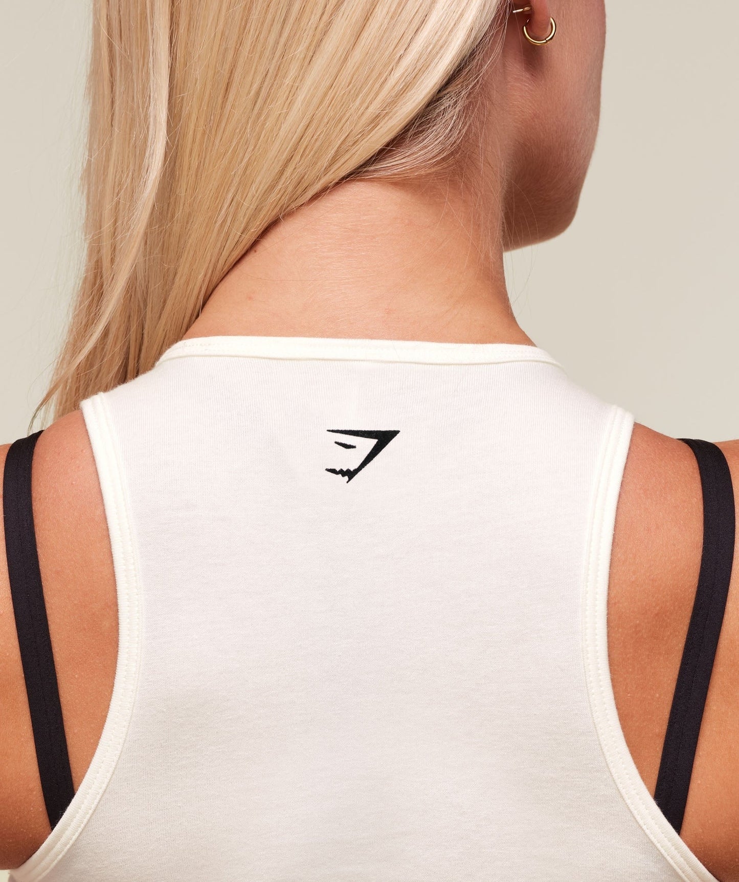 Gymshark We Do Gym Graphic Cropped Tank - Soft White