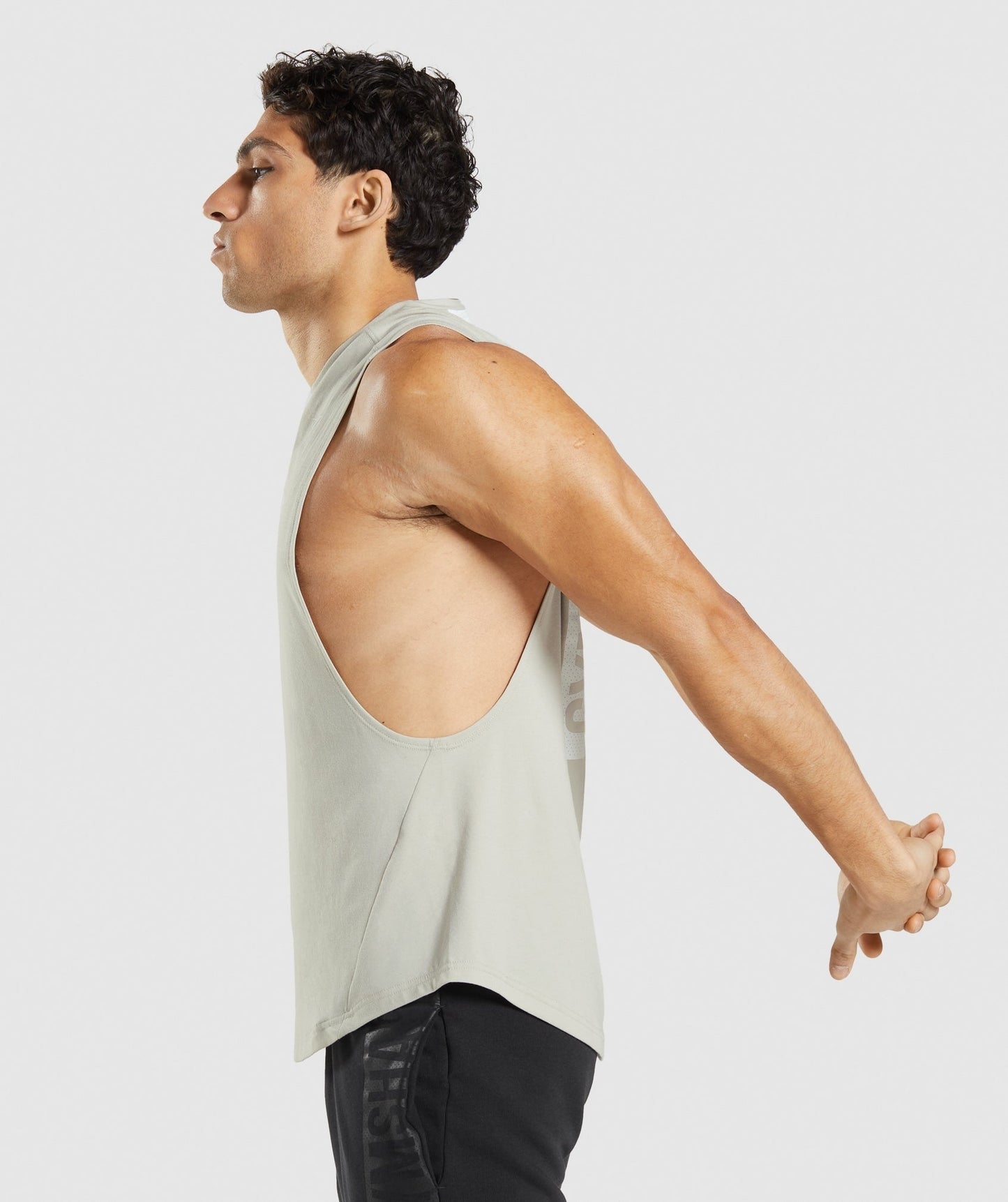 Gymshark Bold Drop Arm Tank - Pebble Grey
