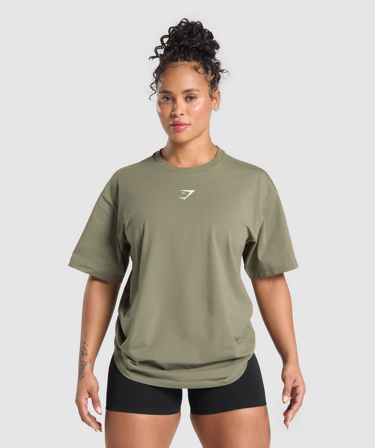 Gymshark GS66 Graphic Oversized T-Shirt - Base Green