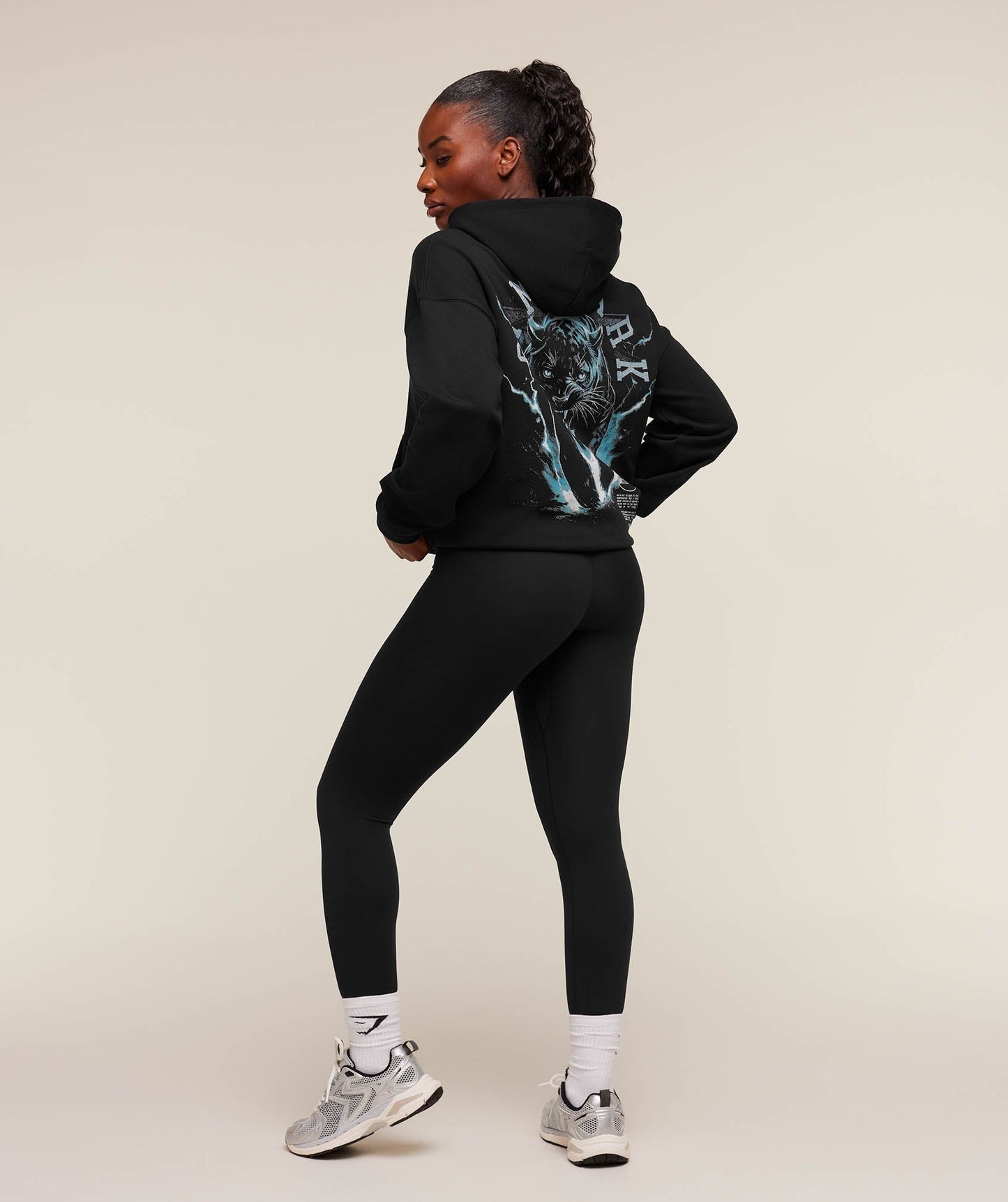 Gymshark Panther Graphic Hoodie - GS Black