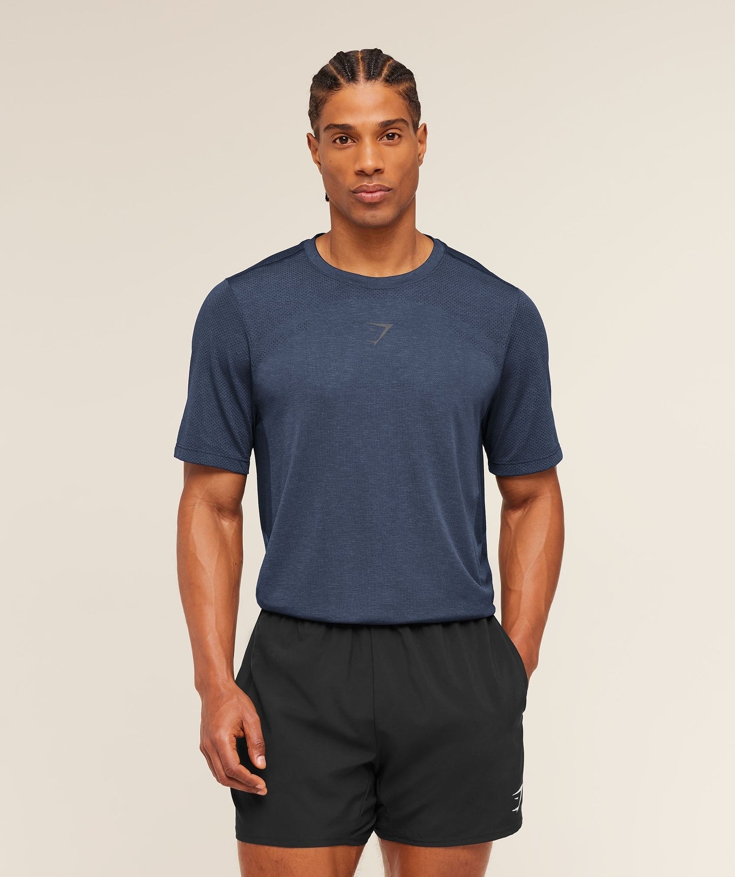 Gymshark Lightweight Seamless T-Shirt - Heavy Blue/Marl