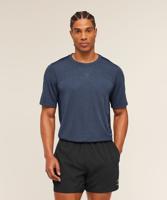 Gymshark Lightweight Seamless T-Shirt - Heavy Blue/Marl