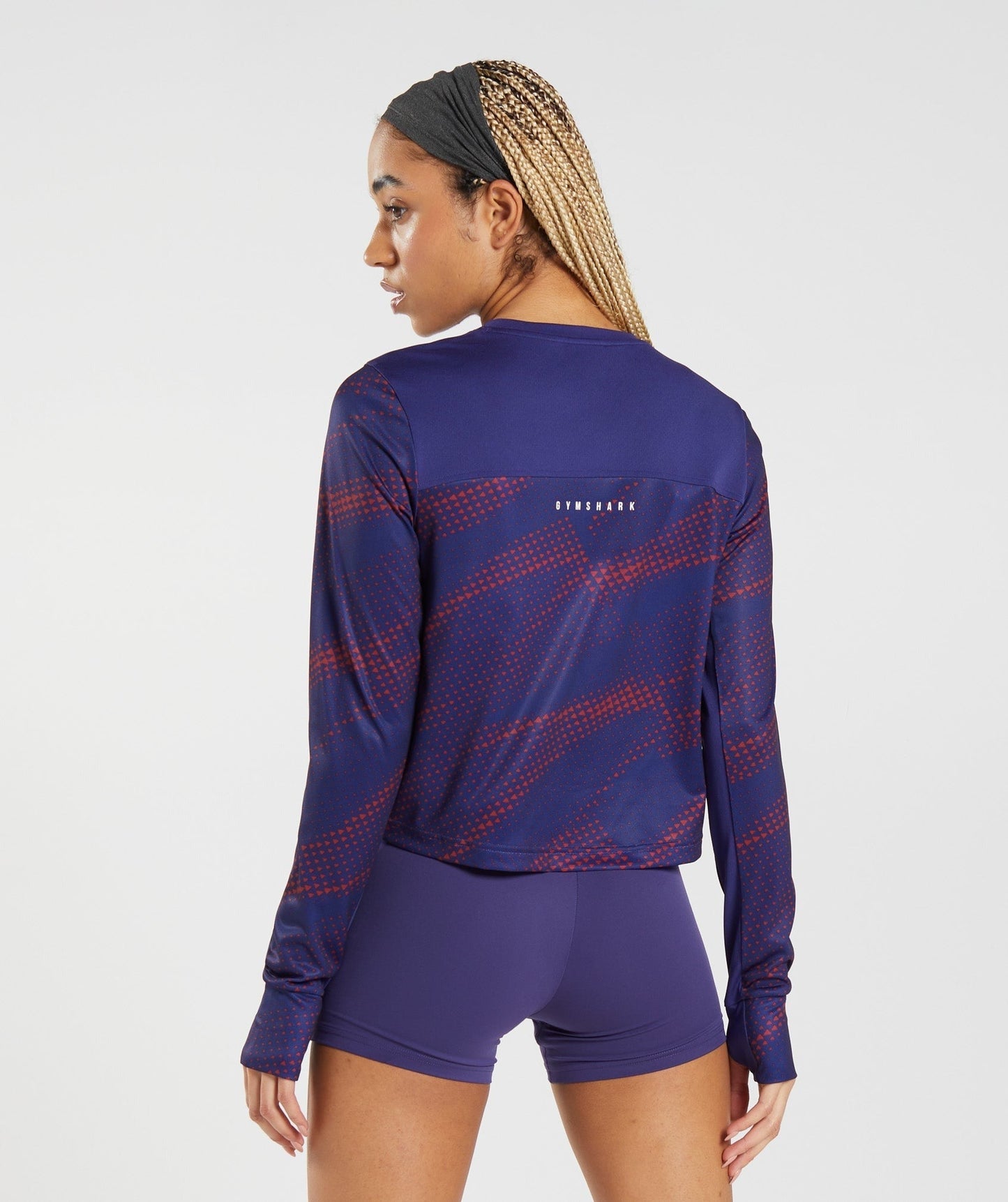 Gymshark Sport Printed Long Sleeve T-Shirt - Neptune Purple