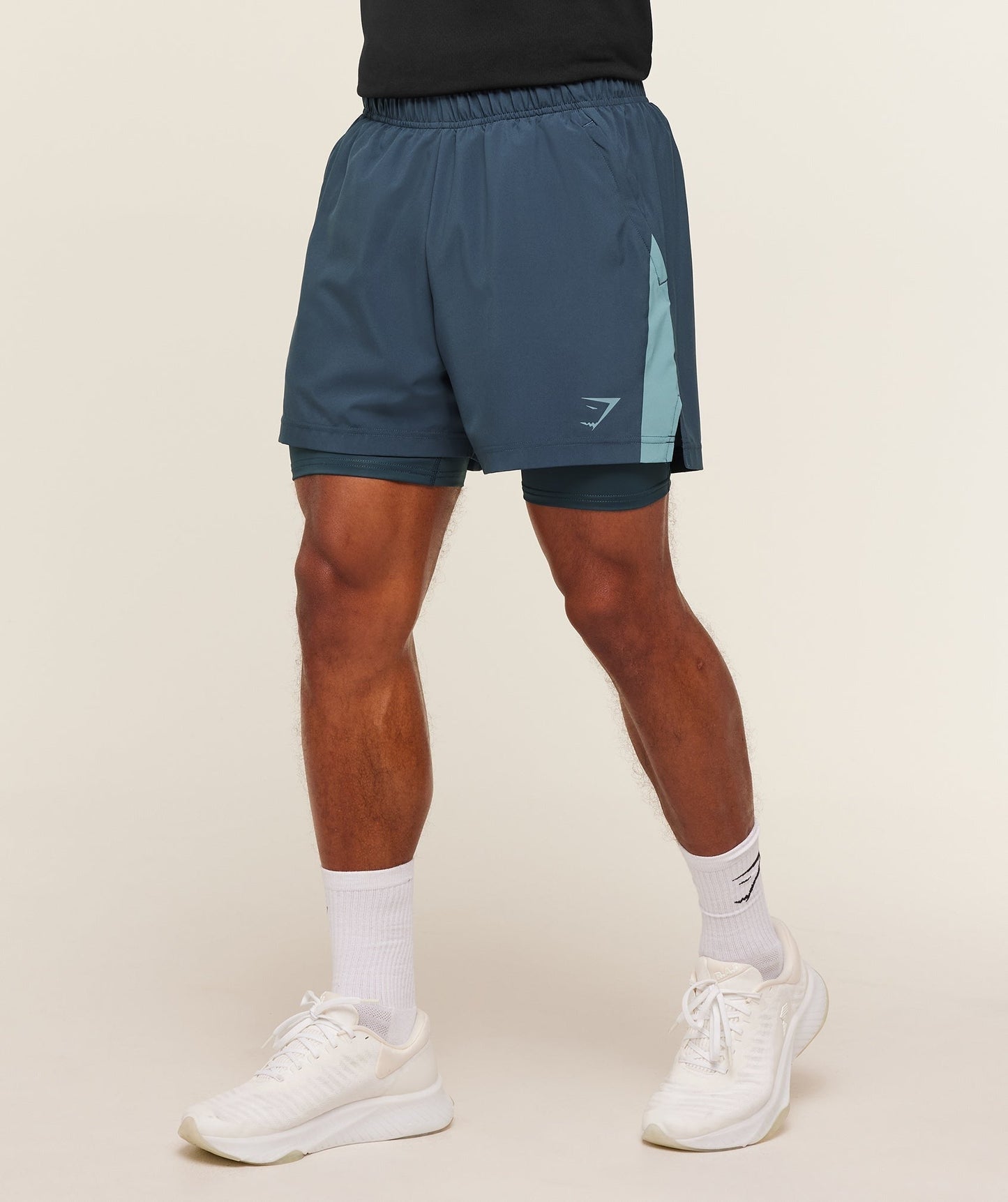 Gymshark Sport 5" 2 in 1 Shorts - Stealth Blue/Storm Blue