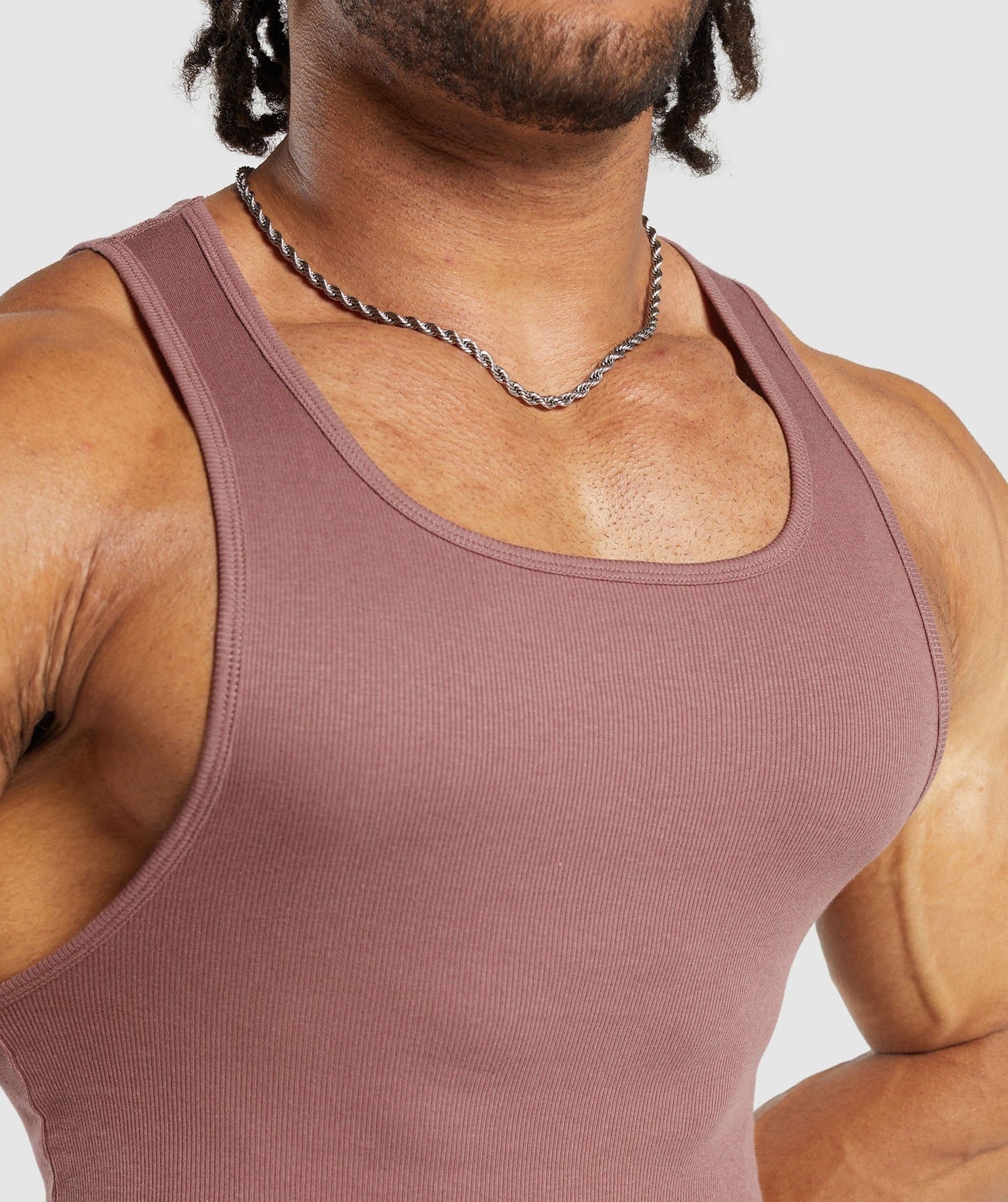 Gymshark Ribbed Tank 1PK - Brick Brown