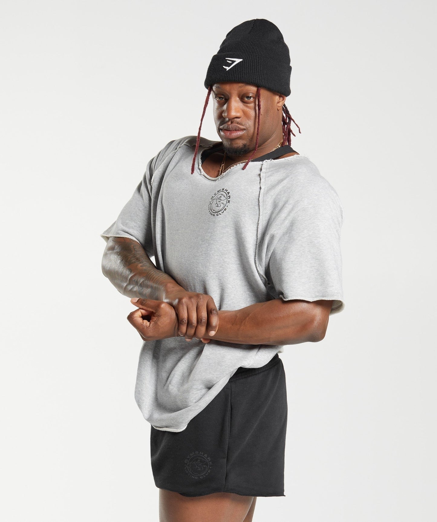Gymshark Legacy Rag Top - Light Grey Marl