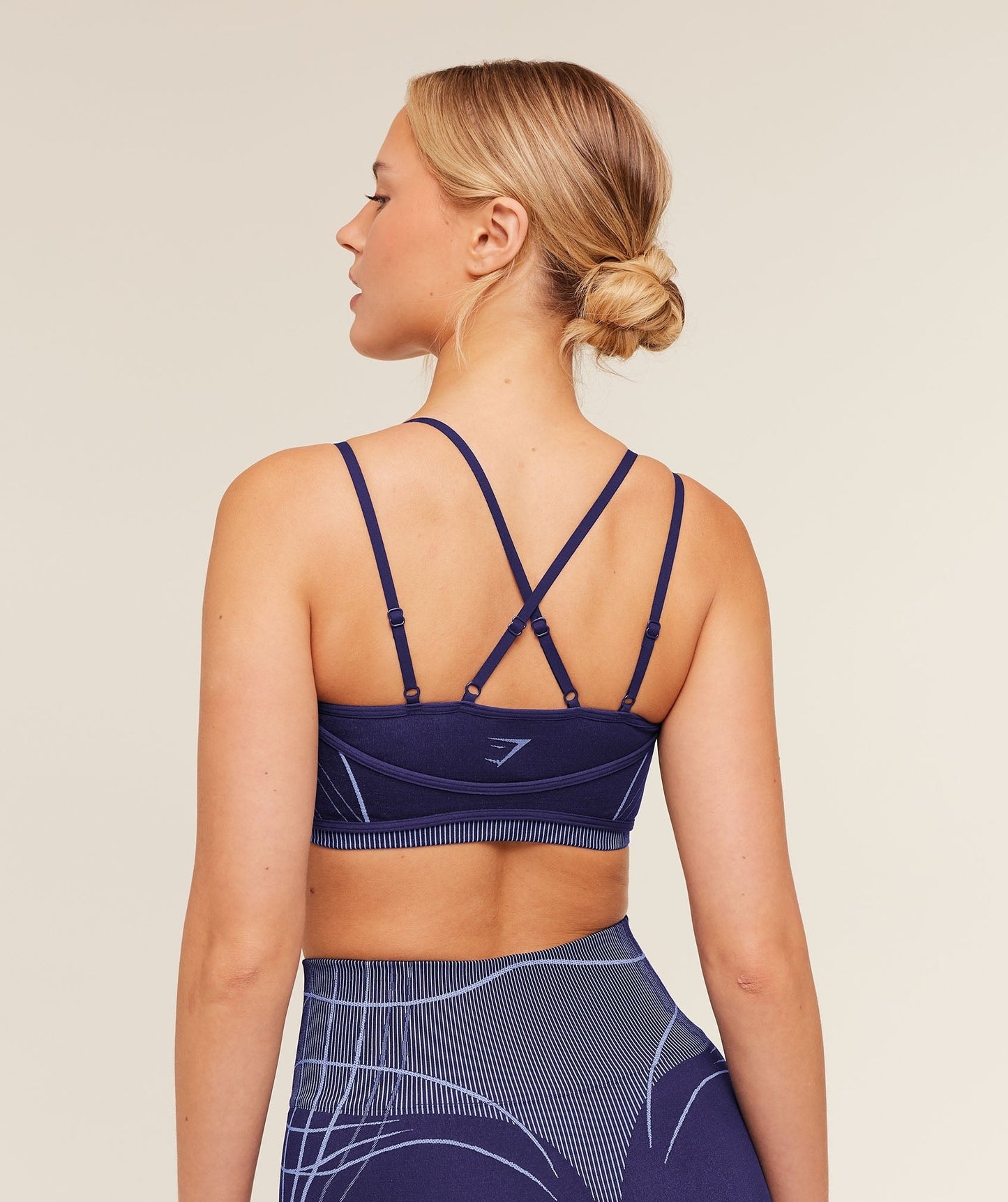 Gymshark Apex Seamless Strappy Sports Bra - Indigo Purple/Chilled Blue