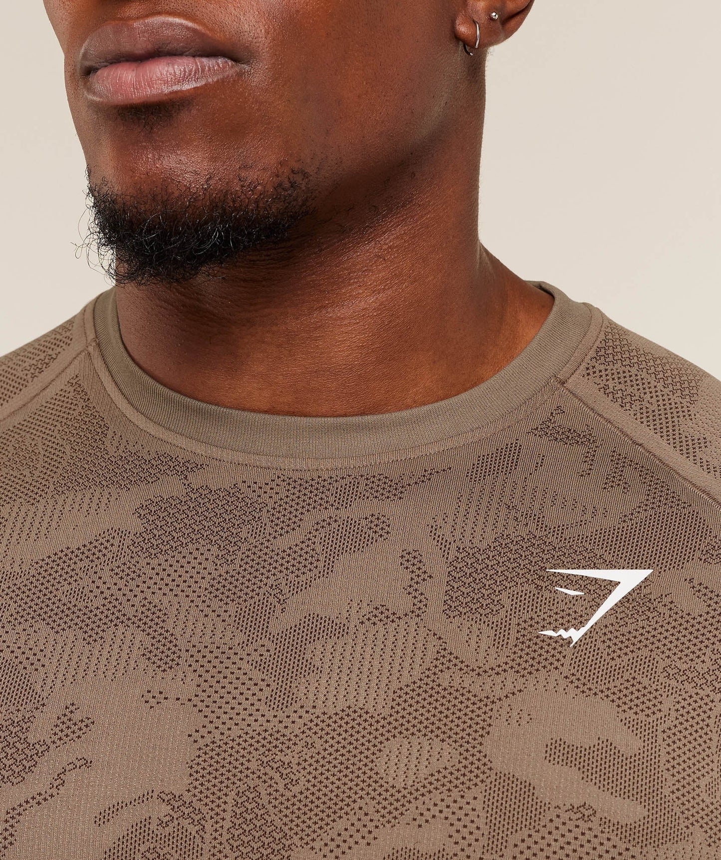 Gymshark Geo Seamless T-Shirt - Lifestyle Brown / Archive Brown