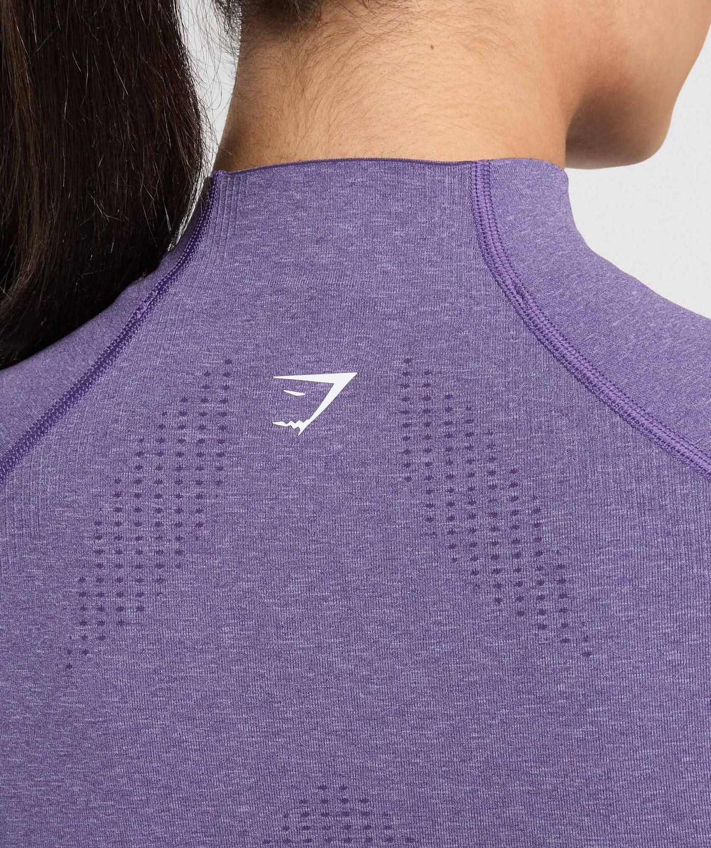 Gymshark Vital Seamless Midi Zip 2.0 Pullover - Functional Purple/Marl