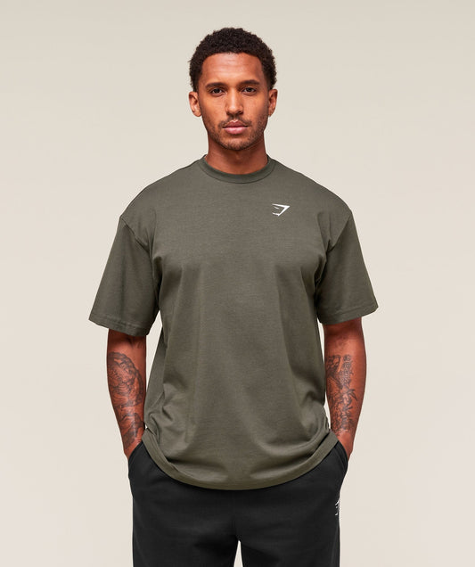 Gymshark Essential Oversized T-Shirt - Strength Green