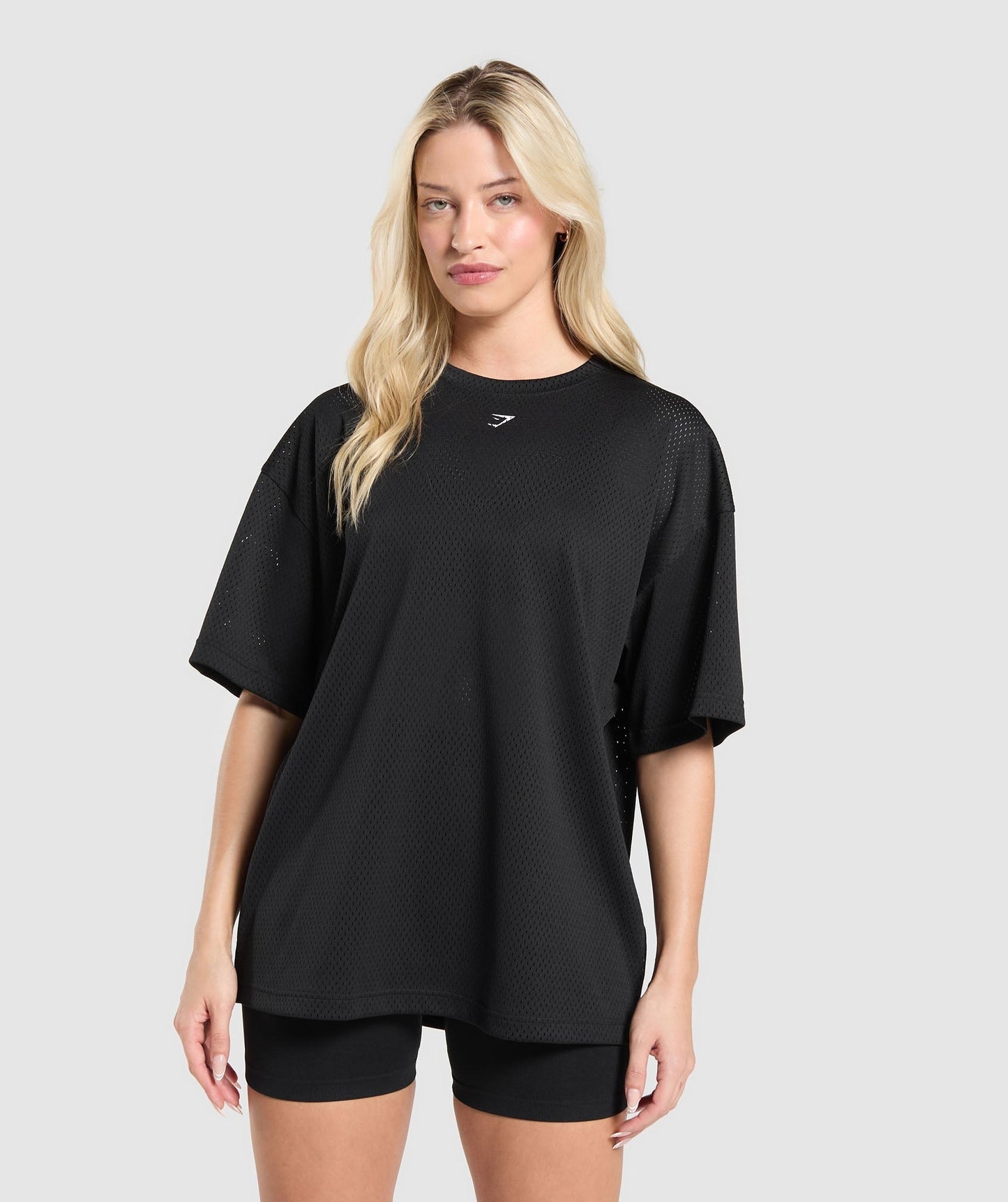 Gymshark Mesh Graphic Oversized T-Shirt - Black