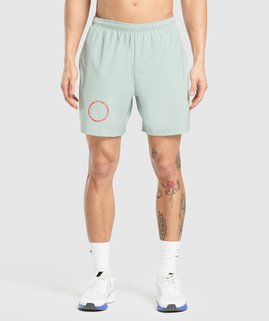 Gymshark Keep Showing Up 7" Shorts - Morning Blue